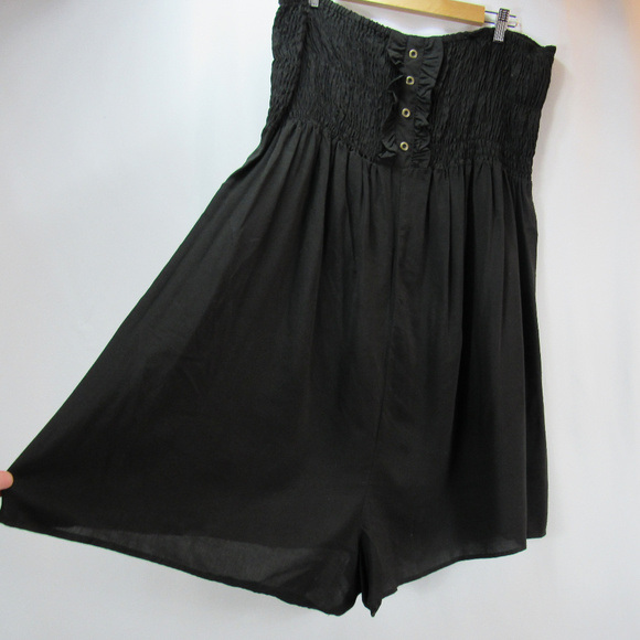 Pure Energy Pants - Pure Energy Black Strapless Romper Stretch 1X 2X